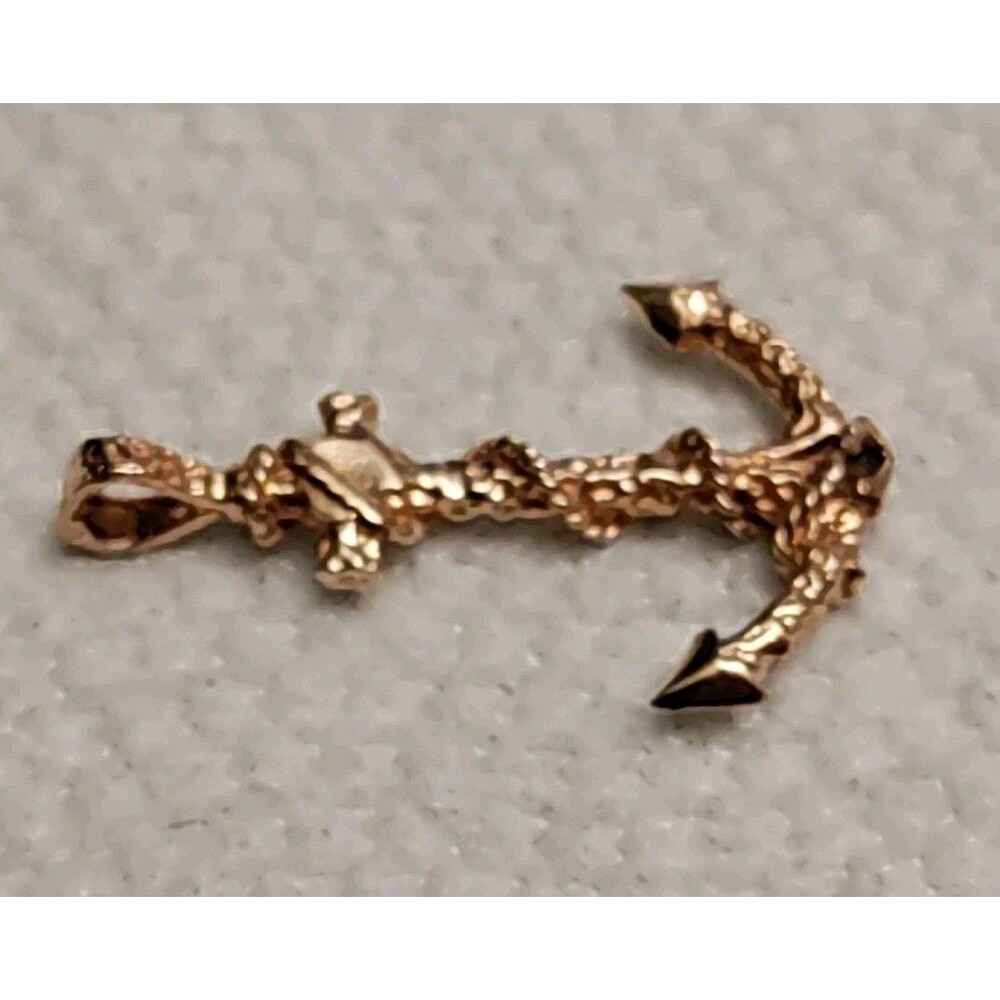 14 K Gold Anchor Pendant 36.5 MM X 22 MM 4.41 G - Picture 4 of 4